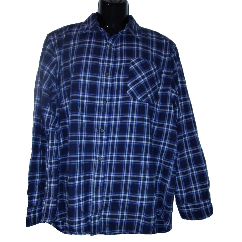 Outdoor Casuals Men’s Blue Long Sleeve Button‑Down Shirt Size 1X BG16
